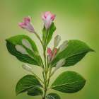USA, Washington State, Seabeck. Close-up of weigela blossoms. Art Print
